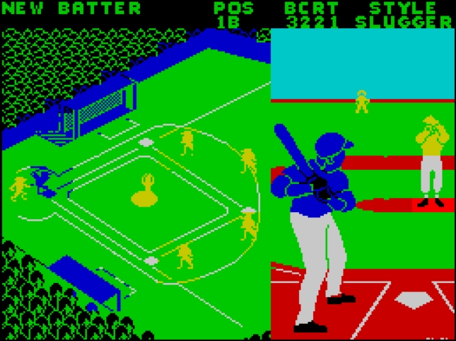 Championship Baseball - ZX Spectrum game screenshot (1987) by Activision